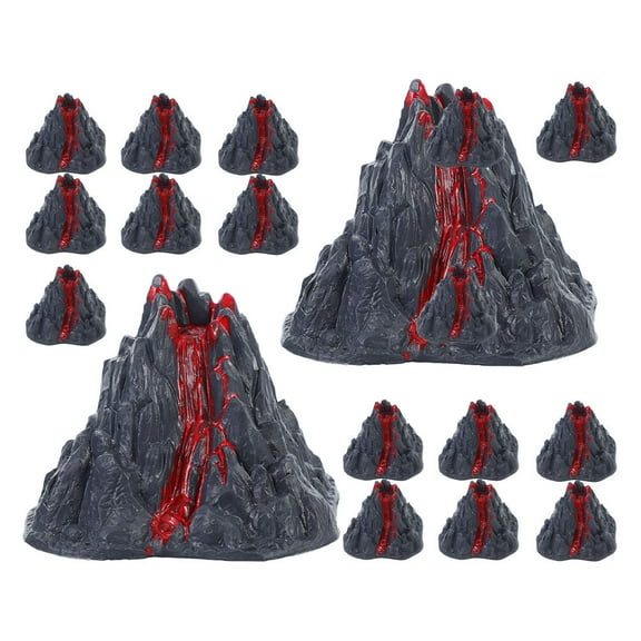 FOMIYES 16Pcs Miniature Volcano Toy With Lava Effect For Science Experiment