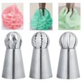 thumbnail image 2 of Less Than 5 Cake Embosser 3Pcs/Set Piping Tips Flower Icing Piping Nozzles Stainless Steel Tips Supplies Cupcake Baking Tools, 2 of 7