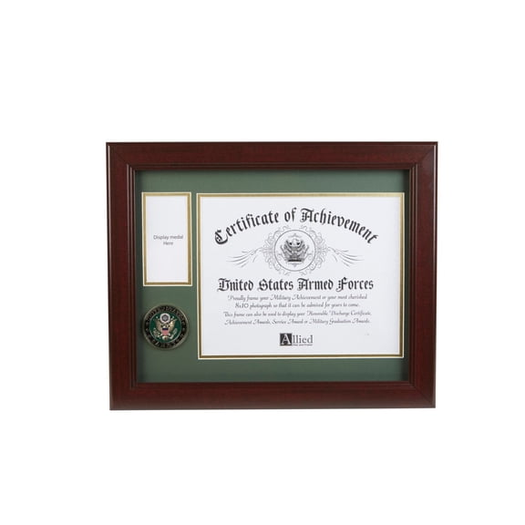 Allied Frame US Army Medal and Award Certificate Frame - 8 x 10 Opening