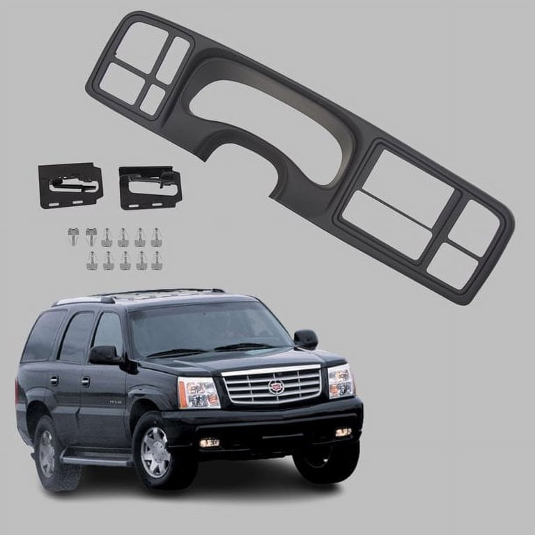 Double DIN Dash Kit For 1999-2002 GM Trucks & SUVs | OEM Textured Black Full Size Dash Kit | Retains Vent & Temperature Controls