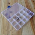 thumbnail image 2 of Eigraketly 8/10/15 Rejilla Pesca Caja de almacenamiento transparente Organizador de anzuelos de pescado Contenedor de joyería de plástico Pescar transparente 15 celdas, 2 of 6