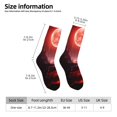 thumbnail image 2 of KLL Red Moon Lava Print Cool Socks Men's Women's Crew Socks Funny Crazy Novelty Stockings, 2 of 6