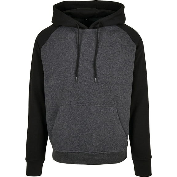 Build Your Brand Mens Basic Raglan Hoodie