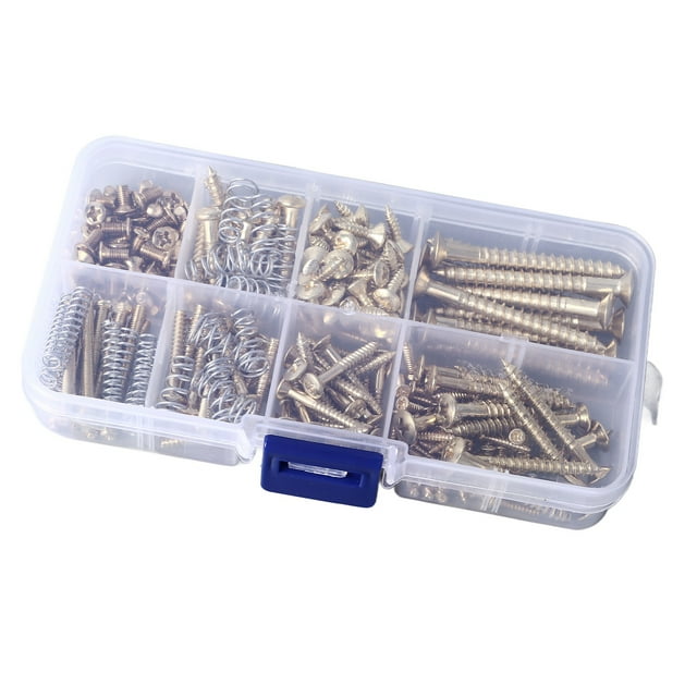 Kit de Vis de Guitare, Vis avec Ressorts pour Chevalet de Guitare Électrique, Micro, Pickguard, Tuner, Interrupteur, Plaque de Cou
