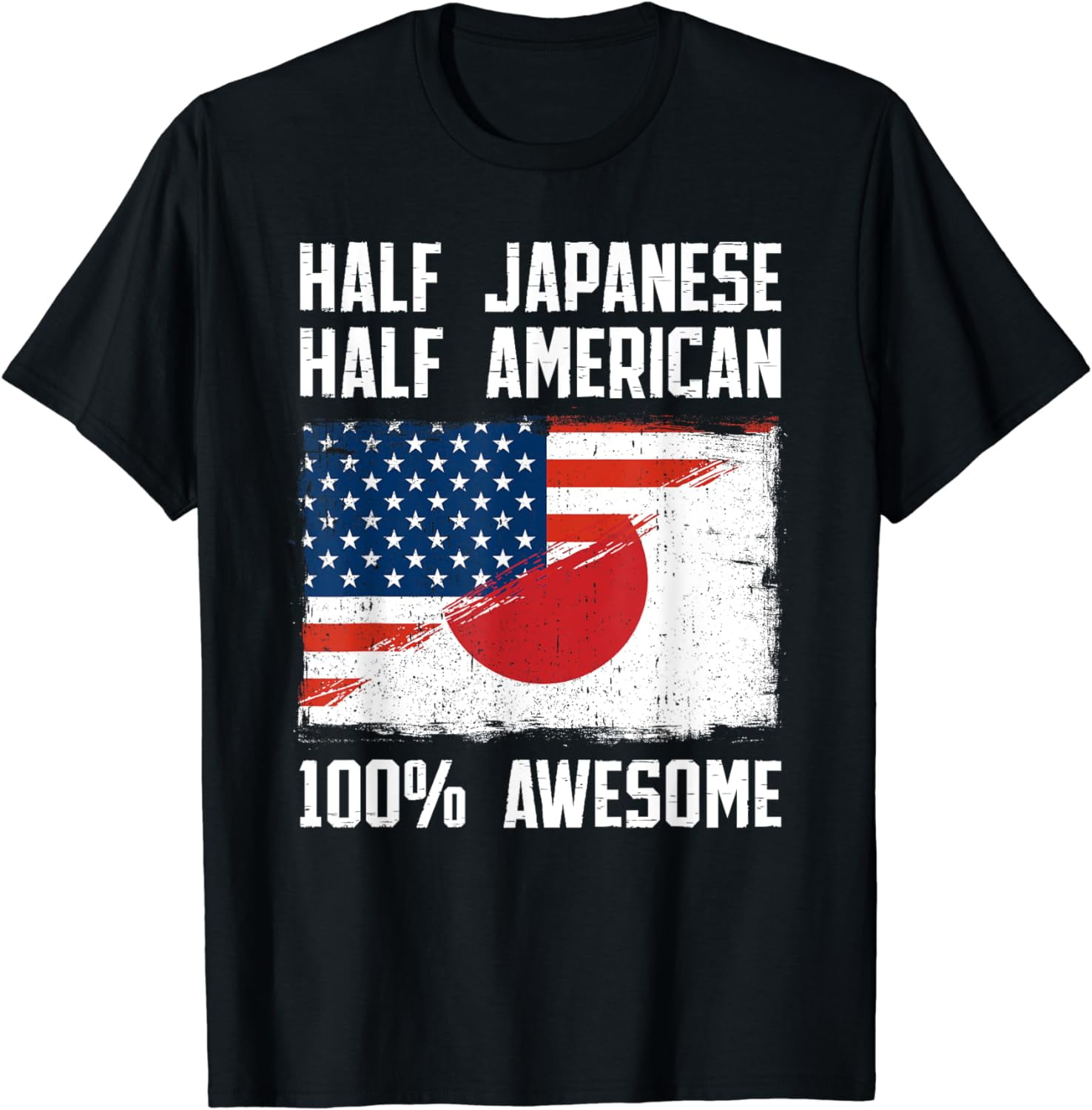 Half Japanese Half American Flag Japan Heritage Roots T-Shirt