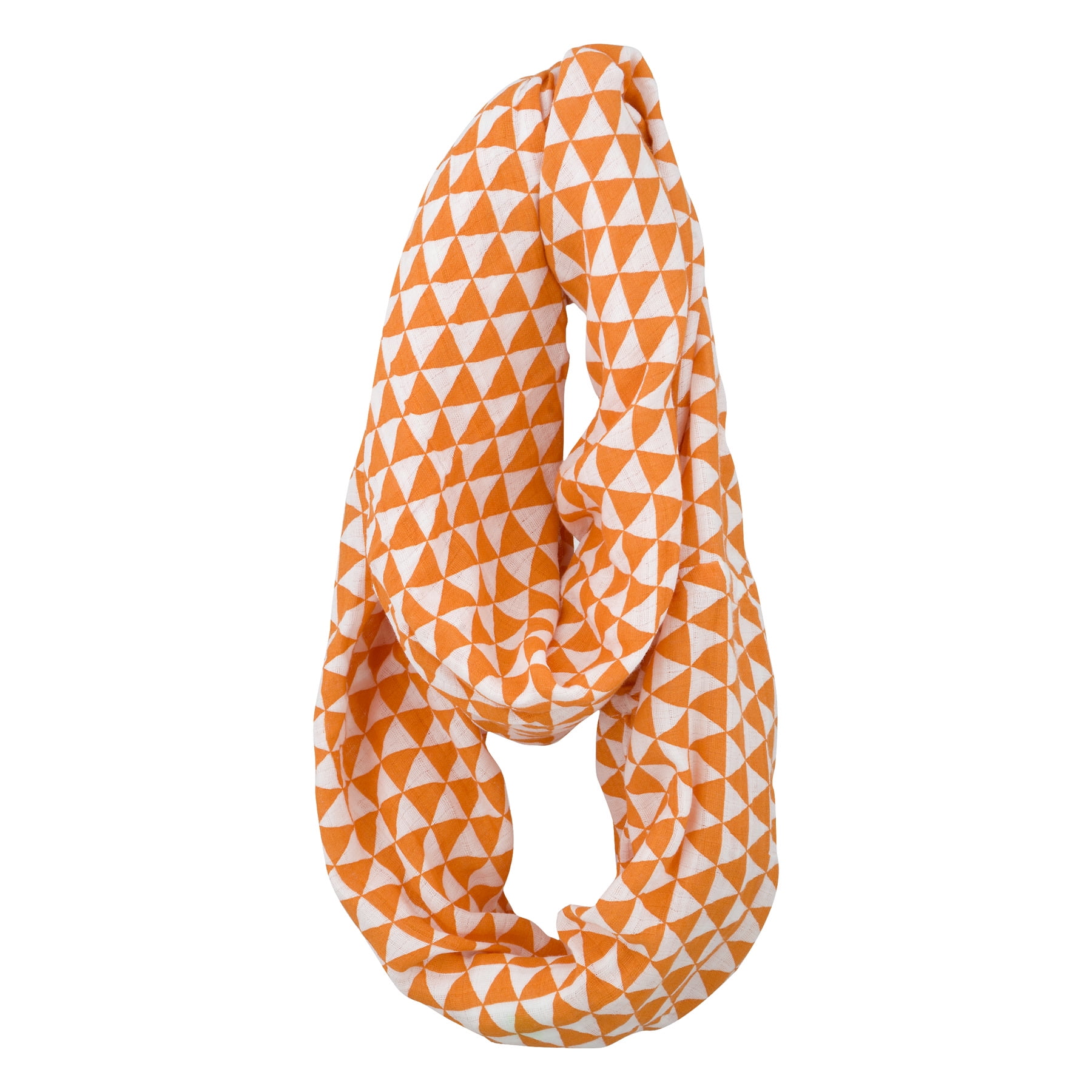Bacati Muslin Nursing Scarf, Liam Aztec Orange Triangles, 1.0 CT