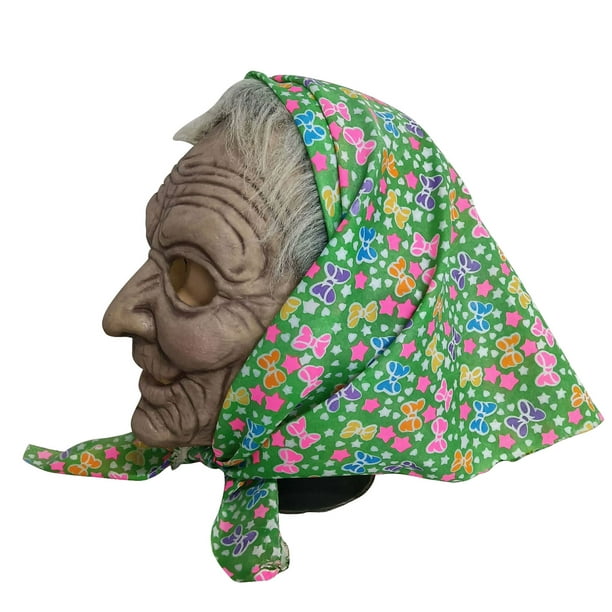 Female Full Head Human Latex Mask Old Women Grandma Mask Halloween Costume  Cosplay Party Fancy Dress