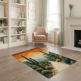thumbnail image 2 of ODIKA Cowboy Sunset Landscape Vintage Southwestern Motifs Aztec Border Pet Friendly & Kids Safe Play for Playroom, Bedroom, Reading Nook, 2 of 7
