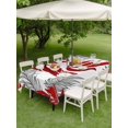 thumbnail image 4 of Outdoor Tablecloth with Umbrella Hole for Patio/Picnic/Party/Camping, Red Leaves Waterproof Table Cloth Rectangle Table Cover Washable, Willow Leaf Abstract Plants Rustic Branch (60"x 120"), 4 of 8