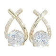thumbnail image 2 of Kcodviy Stud Tail Earrings Gift For Women Stud s Teardrop-Shaped Jewelry Earrings Fishtail Simplicitys Earrings Zircon Earrings Cute Dangle Earrings Beaded Heart Earrings Drop Earrings For Women C, 2 of 6