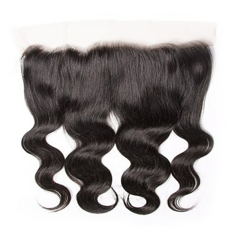 UNice Hair Body Wave Peruvian Lace Frontal Free Part Human Hair Lace Closure Size 13