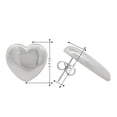thumbnail image 4 of Arete Corazón liso Pulido Plateado Chapa de Oro 18K Horoz WH557, 4 of 4