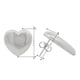 thumbnail image 4 of Arete Corazón liso Pulido Plateado Chapa de Oro 18K Horoz WH557, 4 of 4