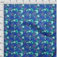 thumbnail image 4 of oneOone Polyester Spandex Navy Blue Fabric Abstract Leaf Diy Clothing Quilting Fabric Print Fabric By Yard 56 Inch Wide, 4 of 4