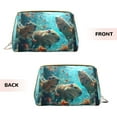thumbnail image 3 of Gaeub Underwater Swimming Guinea Pig Printed Travel Cosmetic Bag,Makeup Bag, Large Capacity Toiletry Bag for Women, Portable Pouch Make Up Organizer with Zipper and Divider, 3 of 8