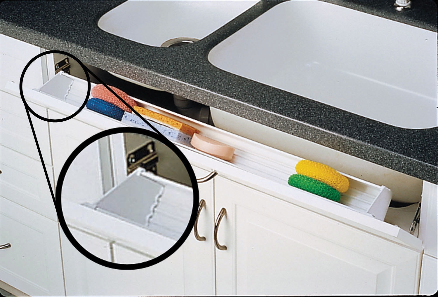 RevAShelf 654297 White Slim Line Hinges And End Caps For Slim Series