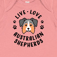 thumbnail image 4 of Inktastic Live Love Australian Shepherds Boys or Girls Baby Bodysuit, 4 of 5
