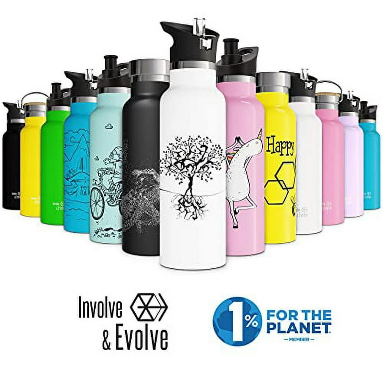 BOGI Insulated Water Bottle, 25oz Stainless Steel Water Bottles, Leak Proof  Sports Metal Water Bottles Keep Drink Cold for 24 Hours and Hot for 12