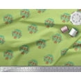 thumbnail image 3 of Soimoi Japan Crepe Satin Fabric Peacock & Tree Block Print Sewing Fabric Yard 42 Inch Wide, 3 of 3