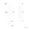 thumbnail image 4 of WAC Lighting Camelot 4" 2-Light LED 3000K Metal Wall Sconce in Black, 4 of 5