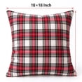 thumbnail image 5 of Christmas Tartan Plaid Throw Pillow 18x18 Inch Filled Decorative Cushion Holiday Red Green Plaid Pillow for Sofa Couch Living Room Home Decor, 5 of 6