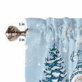 thumbnail image 5 of Christmas Kitchen Curtains and Valances Set, Xmas Gnomes Winter Trees Snowflakes Light Blue Rod Pocket Window Valance Window Curtain Panels for Living Room Bedroom Laundry, 27.5x36in, 3 Pieces, 5 of 7
