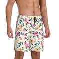 thumbnail image 2 of Wukai Cute Flower Men’s Short Pajama Pants With Pockets Soft Sleep Pj Shorts for Men-, 2 of 6