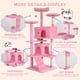 thumbnail image 4 of WubioA Duty Cat Tree Tower, 54" Tall Cat Tower for Indoor Cats with Cat Scratching Post with Bed, Cat Condo, Hanging Ball, Multi-Level Cat Climbing Tower Cat Trees Furniture Activity Center, Pink, 4 of 7