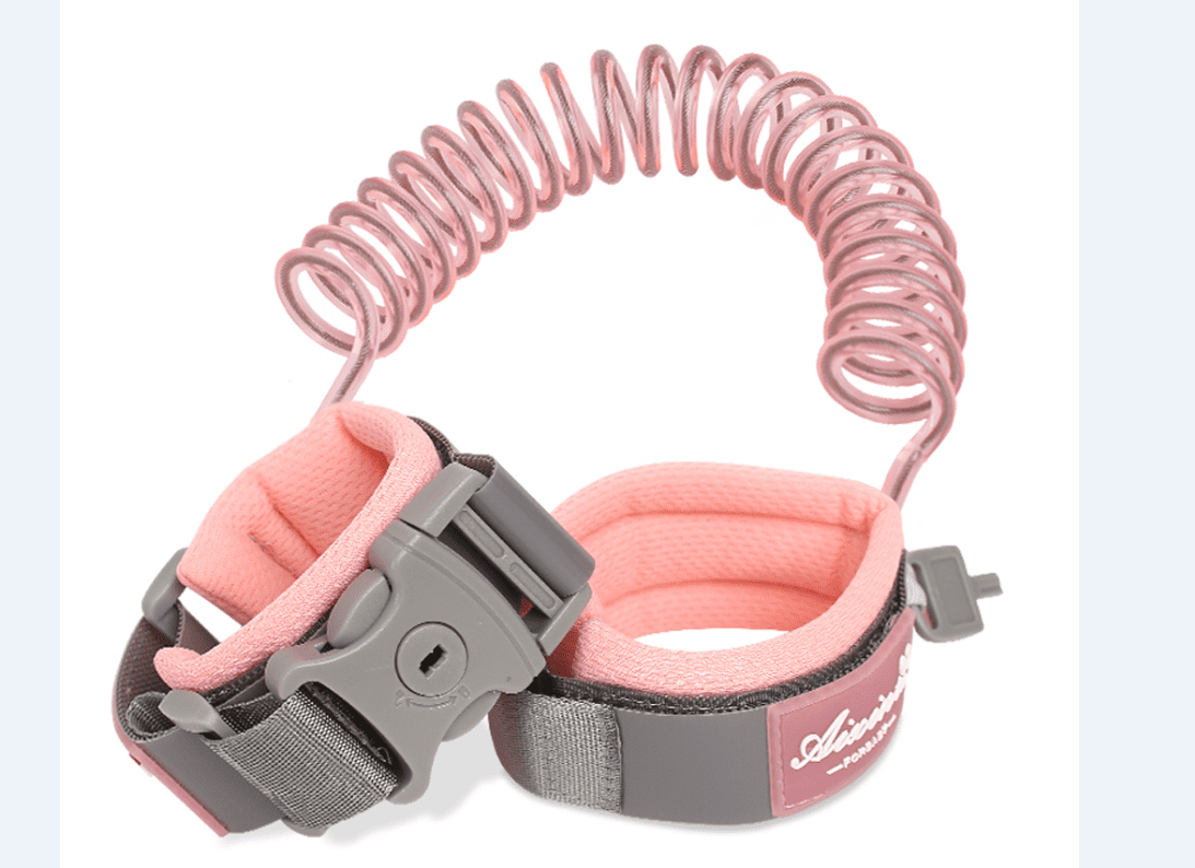 Baby Belt FVOINDX 2in-1 Baby Anti-Lost Wristband and Vest with Child Lock Baby Anti-Lost Wrist Chain Baby Safety Belt Baby Belt Wristband PINK Baby Belt Not Easy to Open Without A Key