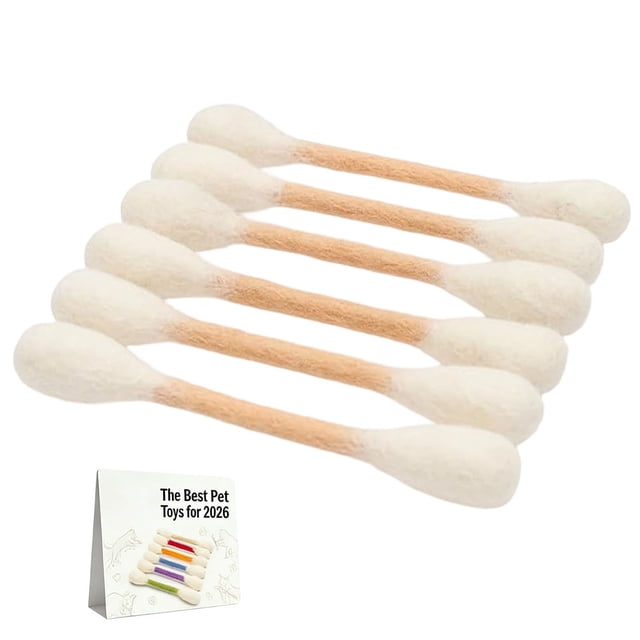 Cat with 6 Pk Chew Sticks for Indoor Boredom Teething Ropes Big Interactive Kitty Play Lover