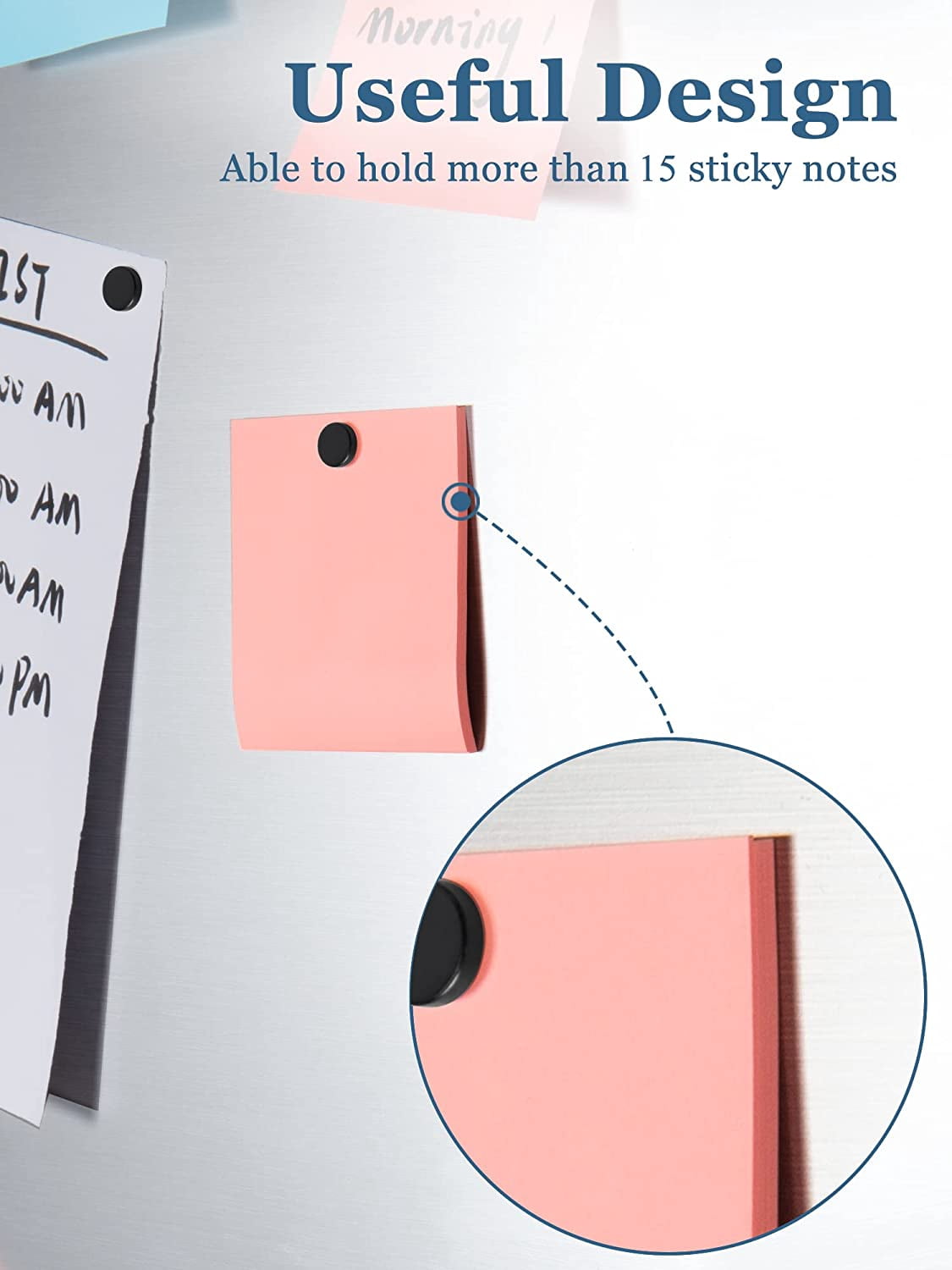 45 Pcs , Small Round Fridge Magnets, Multi-Use Premium Neodymium Office Magnets for Fridge, Whiteboard, Billboard in Home, Kitchen, Office and School (Black)