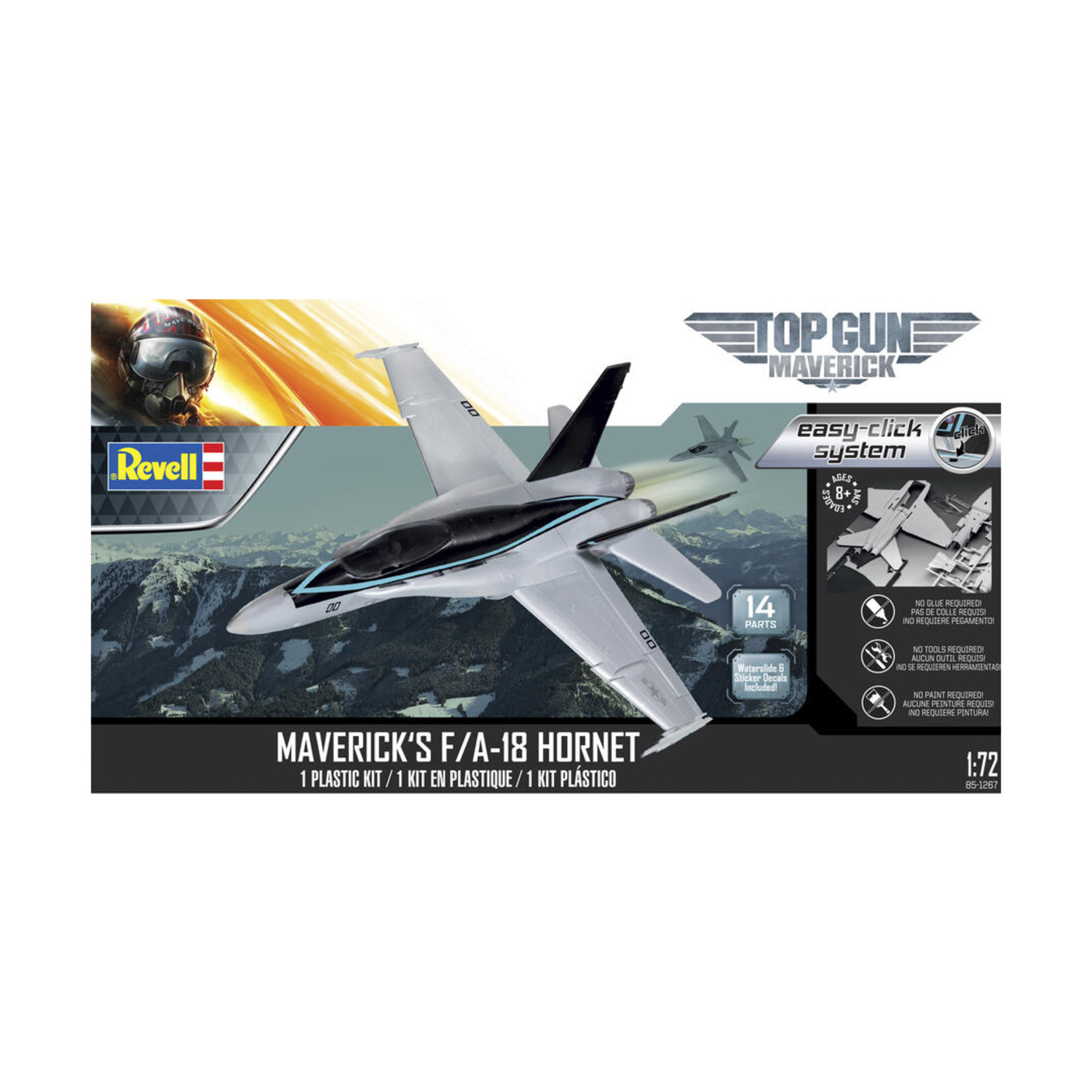 Level 2 Easy Click Model Kit Maverick s F A 18 Hornet Jet Top Gun 