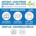 thumbnail image 3 of EraWare - Set of 3 Borosilicate Glass Containers, Airtight and Leak-proof, Oven Safe, 620 ml, 3 of 3