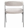 thumbnail image 6 of SAFAVIEH Couture Izzy Contemporary Chenille Solid Dining Chair, Grey/Black, 6 of 8