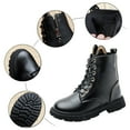 thumbnail image 7 of Black Booties,Children Boots Heel Ankle Soft Sole Comfortable for Children Casual Stylish Boots for Wear,Black Boots,03 Black,4-4.5 Years, 7 of 7