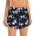 thumbnail image 3 of Uemuo Lilies Flowers Pattern Women's Athletic Shorts High Waisted Running Shorts with Liner Pockets Gym Elastic Workout Shorts-XX-Large, 3 of 9