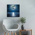 thumbnail image 2 of JEUXUS Moon Painting Canvas Wall Art - Moonrise On Sea Ocean Framed Pictures for Living Room Decorations  Home Office Modern Landscape Poster Nature Print Ready to Hang Bedroom Bathroom Artwork, 2 of 4