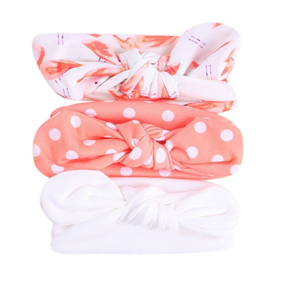 jovati Baby Accessories for Girls 3Pcs Kids Floral Headband Girls Baby Elastic Bowknot Accessories Hairband Set