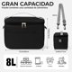 thumbnail image 2 of 2PCS Bolsa Lonchera Termica, Gran Capacidad, Aislamiento de Doble Capa, Bolsa de Almuerzo, con Asa y Correa Desmontable, para Trabajo, Escuela (Negro + Negro), 2 of 4