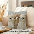 thumbnail image 4 of Pillow Cases Artistic Painting of Alpaca Pillowcases with Hidden Zipper, Home Decor Soft Cushion Covers, 4 of 6