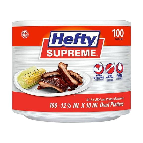 Hefty Supreme Oval Foam Platters (100 ct.)