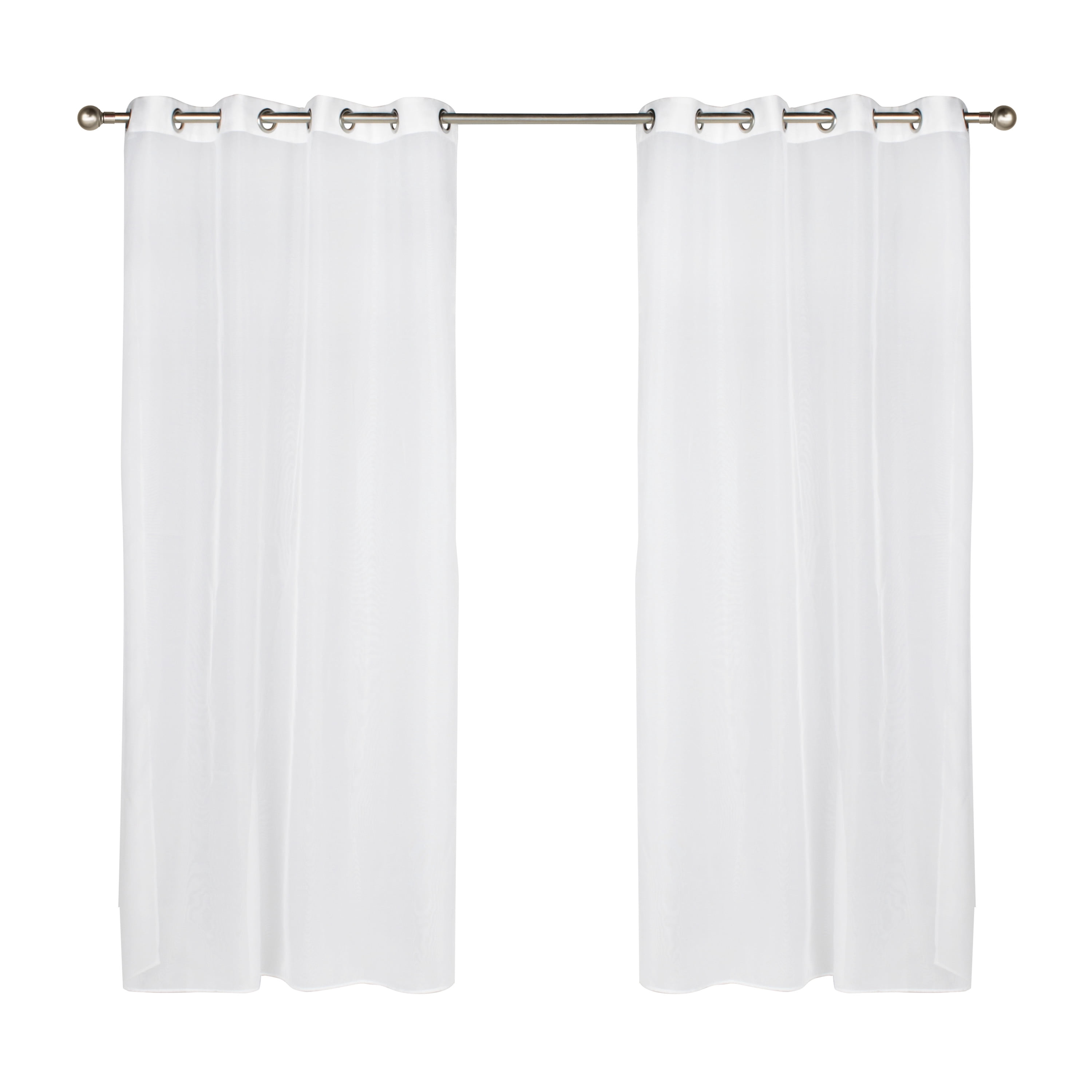 Essen Indoor/Outdoor Grommet Curtain Voile 54" x 108" in White