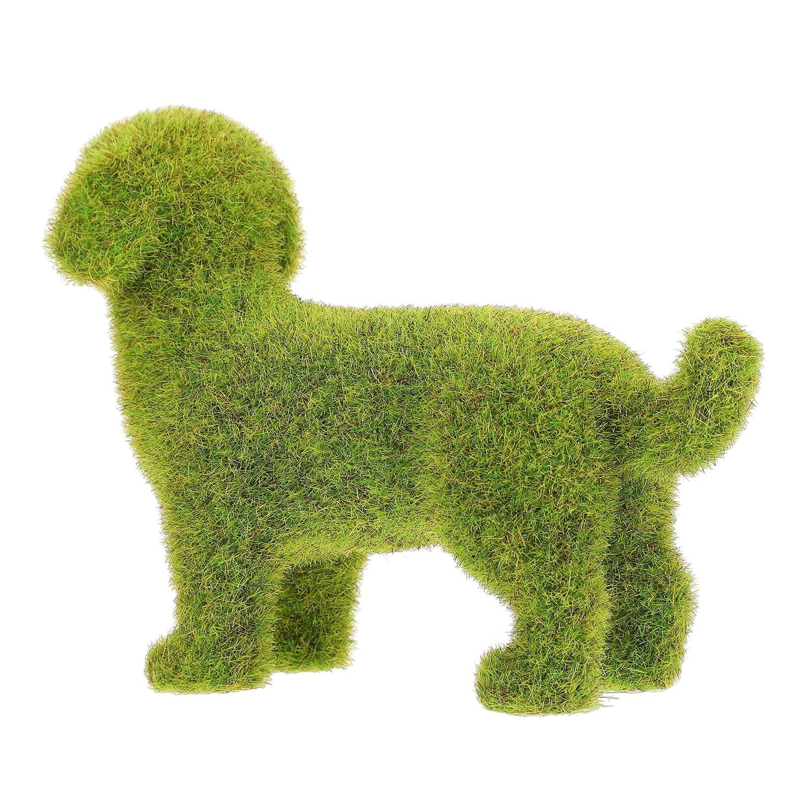 Dog Flocking Animal Statue Decorations Garden Outdoor Lawn Lifelike Statues Puppy Decor Ornament Flocked Pet Sculpture