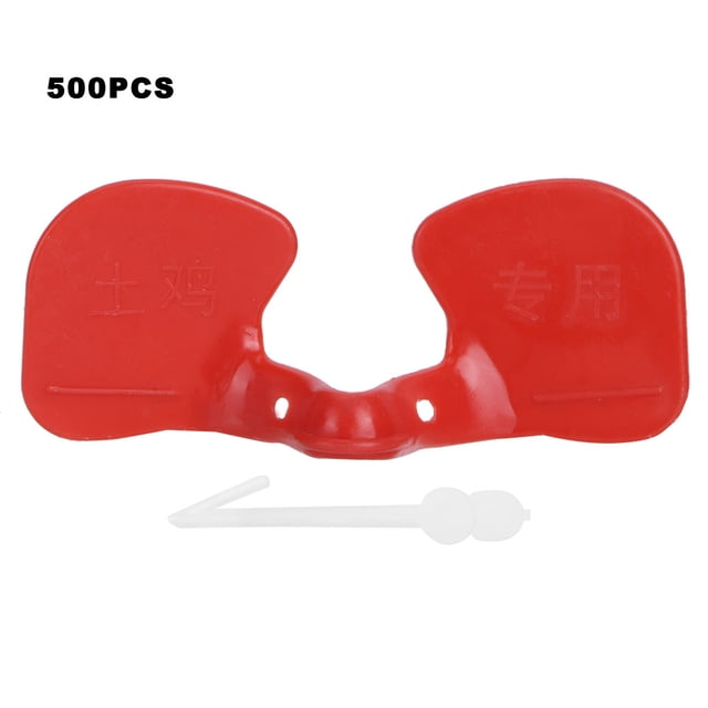 500 Uds Anti picoteo gafas de ojo de pollo gafas anteojeras para aves de corral equipo de granja de pollos