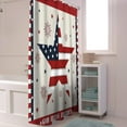 thumbnail image 4 of Fourth of July Stars Shower Curtain, American Firework Shower Curtain Set with Hooks, Spring Summer Waterproof Fabric Shower Curtains for Bathroom Decor, 72x72 Inch Bath Curtain, 4 of 6