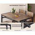 thumbnail image 6 of Aiho 4 Piece Dining Table Set for 4, Kitchen Table and Chairs with Bench, Space-Saving Dining Furniture for Small Spaces, Apartment, Breakfast Nook - Gray, 6 of 10