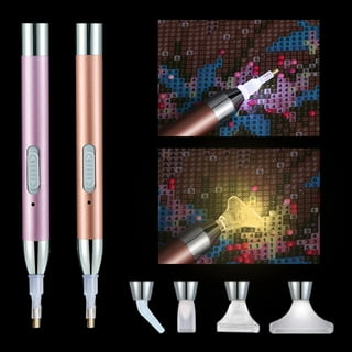  AZURAOKEY LED Diamond Painting Pen Wheel Set with Tape Light  Point Drill Pens Art Painting Kit Art Craft Set for Drawing for Kids Adult  Include Double-Sided Tape Contact Roller
