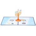 thumbnail image 1 of Felicitación Chanukah Vela Candelabro Tarjeta De Felicitación Impresión En Color Año Nuevo Judío Tradición Navideña Tarjeta De Bendición Para La Oficina Del Partido 3D Pop Up Tarjeta Serendint HA020435-00, 1 of 7