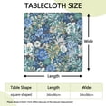 thumbnail image 2 of Pioneer Flower Floral Print Pattern Square Fitted Tablecloth with Elastic Edge,Square Table Cover,Washable Elastic Table Cover for Home Kitchen Party Decor 34"x34", 2 of 6
