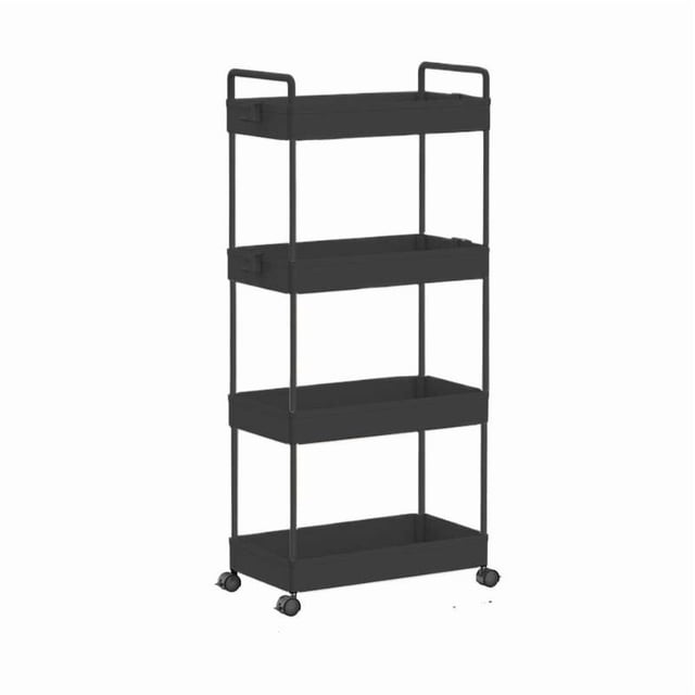 Household Floor Storage Rack Living Room Bedroom Storage Trolley Movable Multi-layer Kitchen Gap Storage Rack